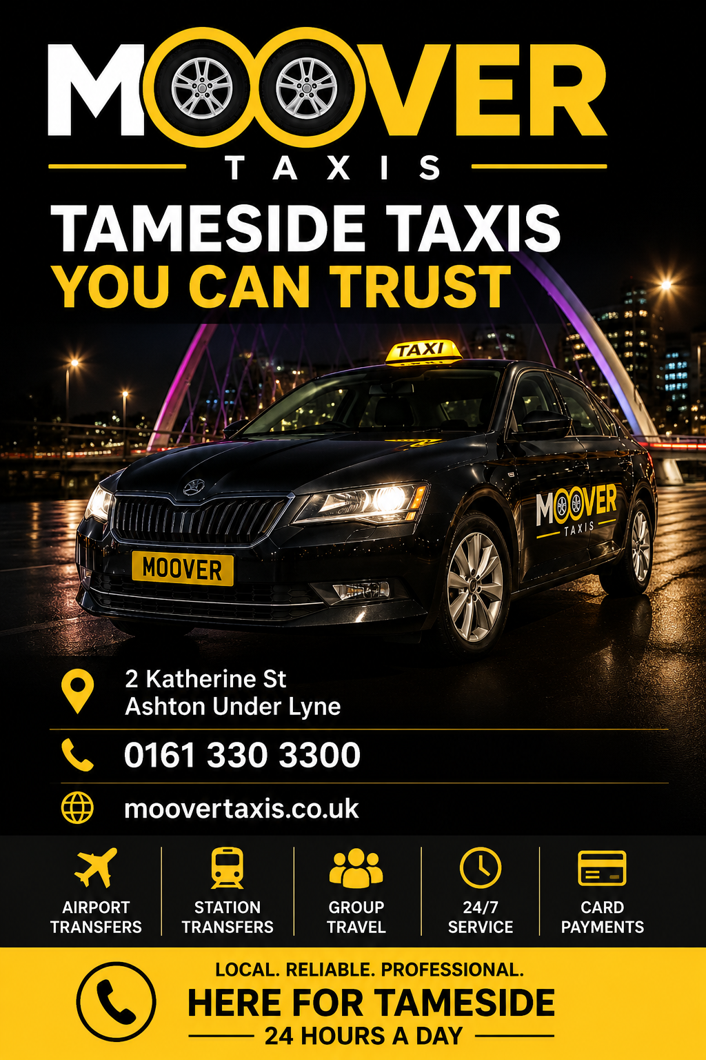 Moover Taxis - Tameside taxis you can trust